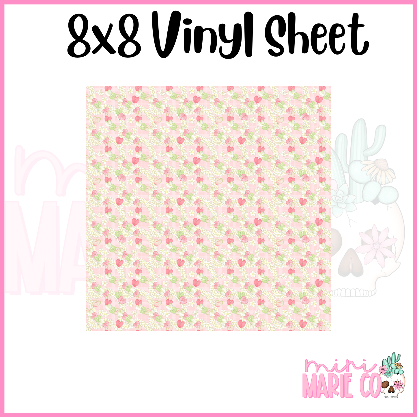 Hawaiian Floral Vinyl Sheet 8x8