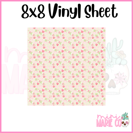 Hawaiian Floral Vinyl Sheet 8x8