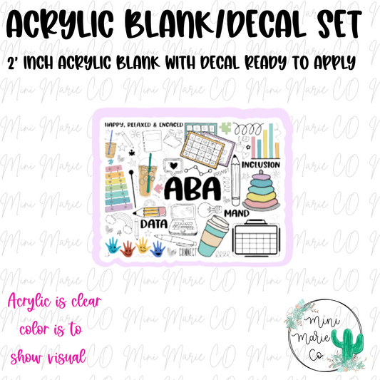 ABA Acrylic Blank/Decal Set