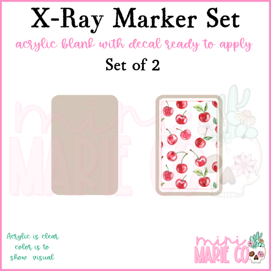 Cherry White Background X-Ray Marker