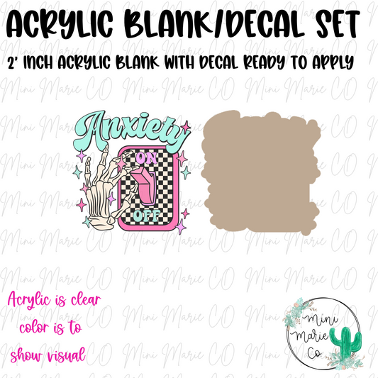 Anxiety Switch Acrylic Blank/Decal Set