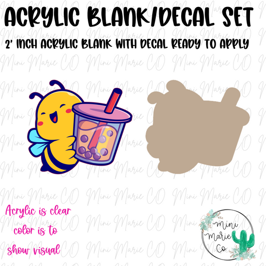 Bee Boba Acrylic Blank/Decal Set