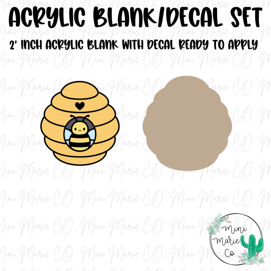 Beehive Acrylic Blank/Decal Set