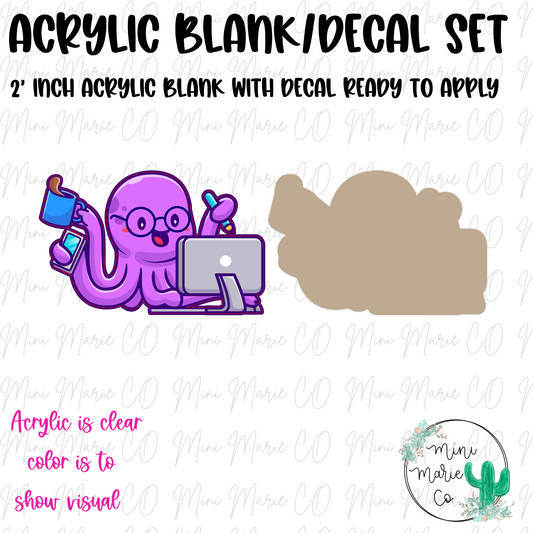 Octopus Computer  Acrylic Blank/Decal Set