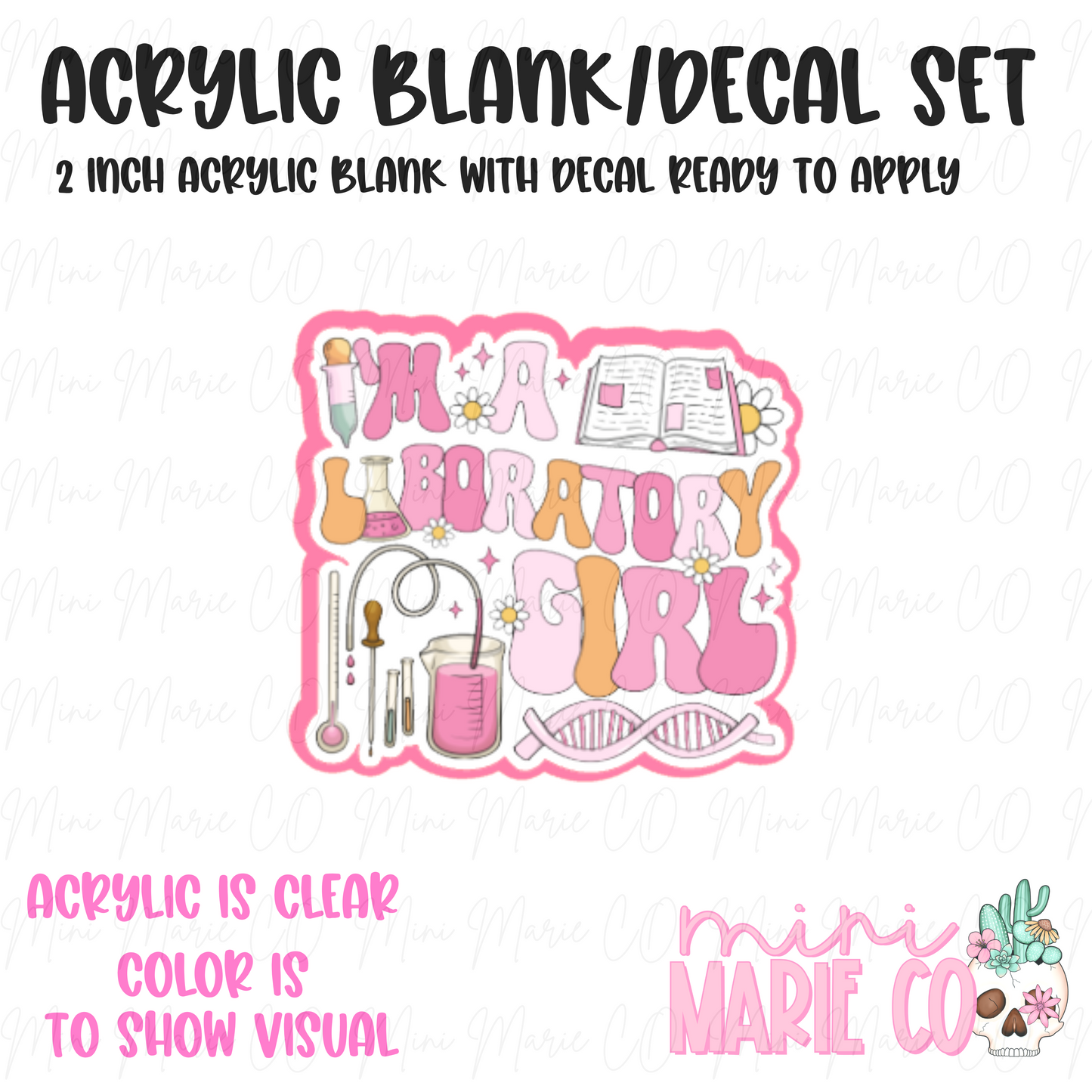 LAB Girl Acrylic Blank/Decal Set