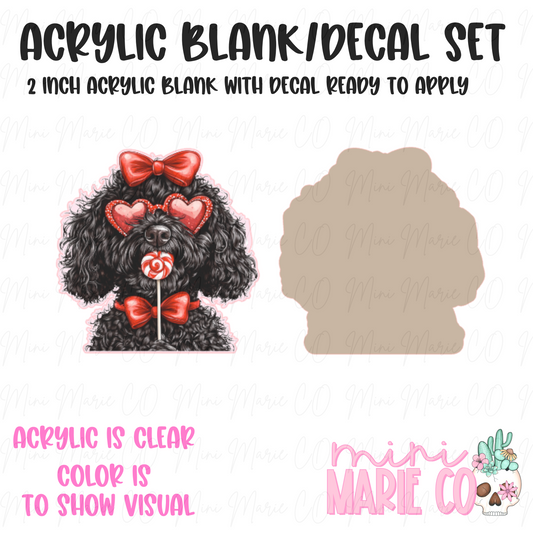 Black Doodle Acrylic Blank/Decal Set
