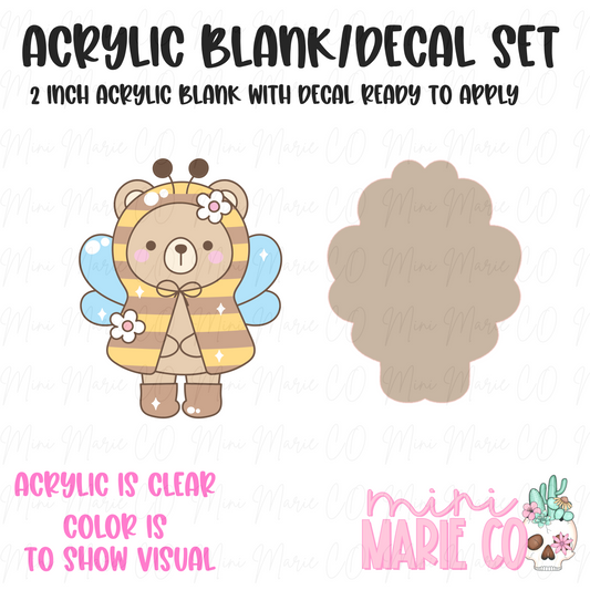 Honey Bear Acrylic Blank/Decal Set