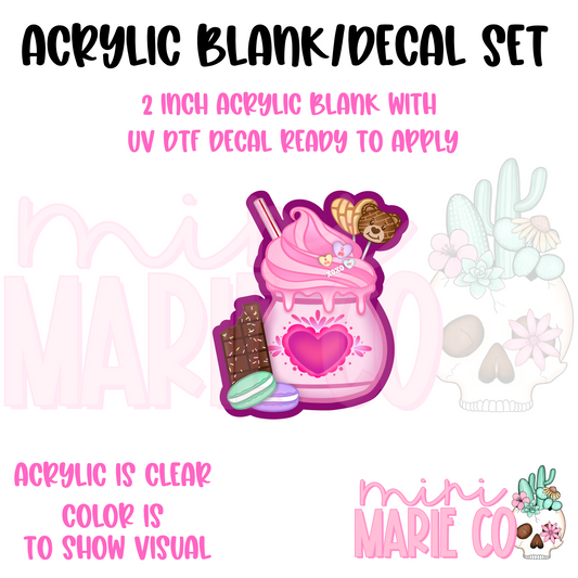 Concha Mug Talavera Pan Dulce Acrylic Blank/UV DTF Decal Set