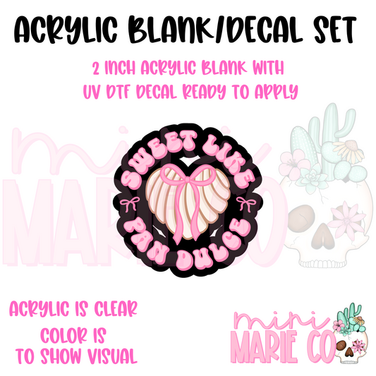 Sweet Like Pan Dulce Acrylic Blank/UV DTF Decal Set