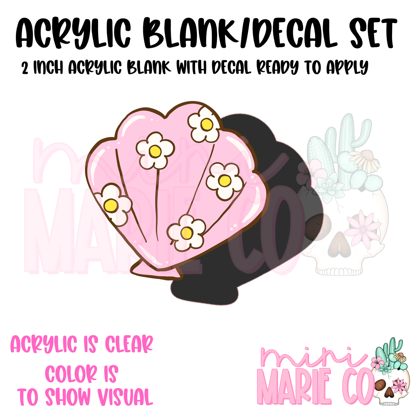 Sea Shell Acrylic Blank/Decal Set
