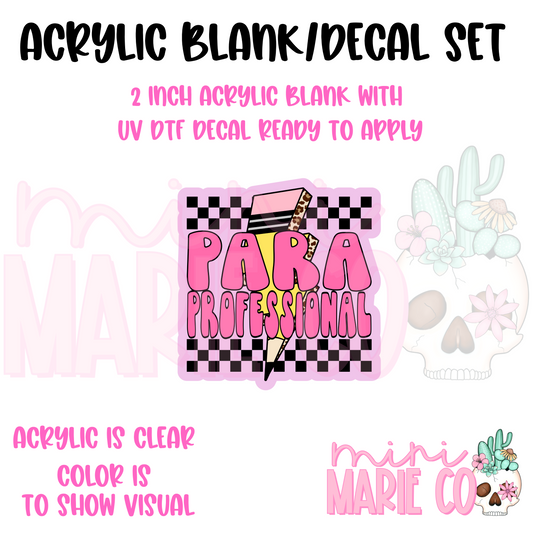 Para Professional Acrylic Blank/UV DTF Decal Set
