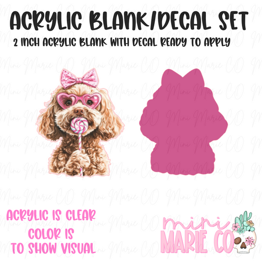 Golden Doodle Acrylic Blank/Decal Set