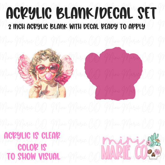 Angel Bubble Pop Acrylic Blank/Decal Set