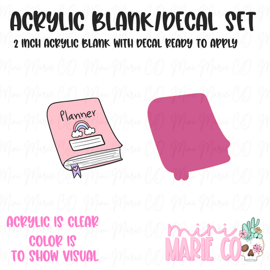 Teacher Planner Acrylic Blank/Decal Set