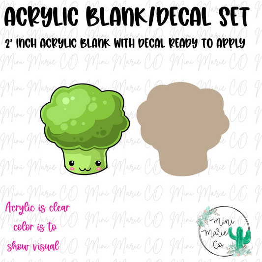 Cute Broccoli  Acrylic Blank/Decal Set