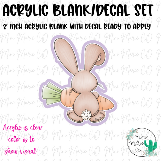 Carrot Bunny Acrylic Blank/Decal Set