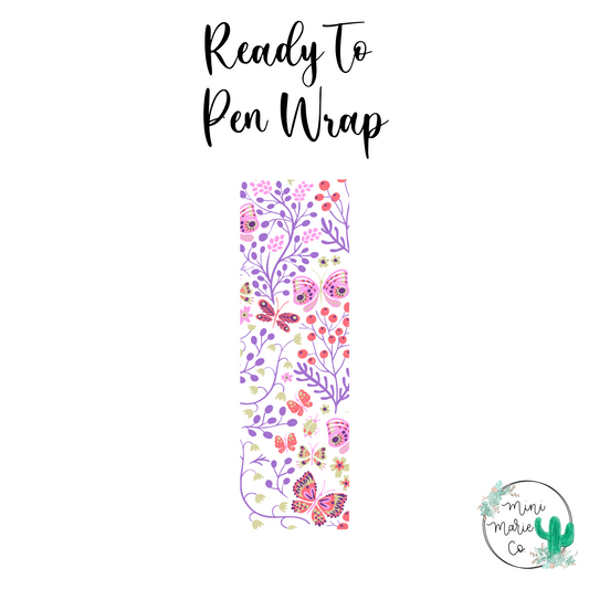 Lilac Butterfly Pen Wrap