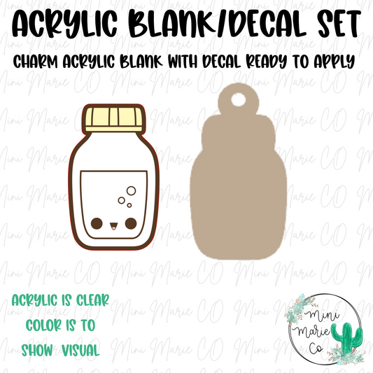 Milk Bottle Charm/Decal