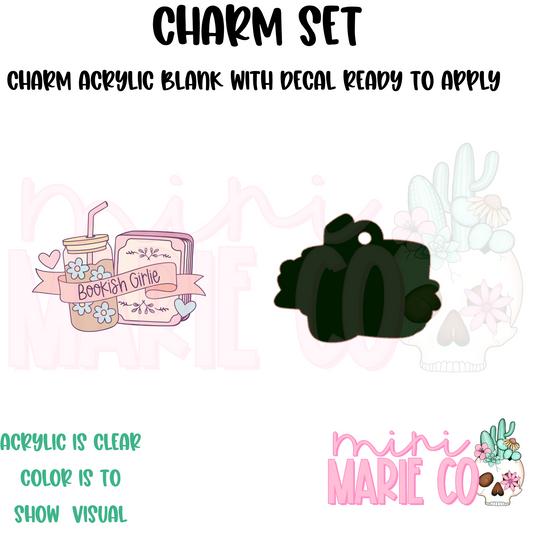 Bookish Girlie Charm/Decal