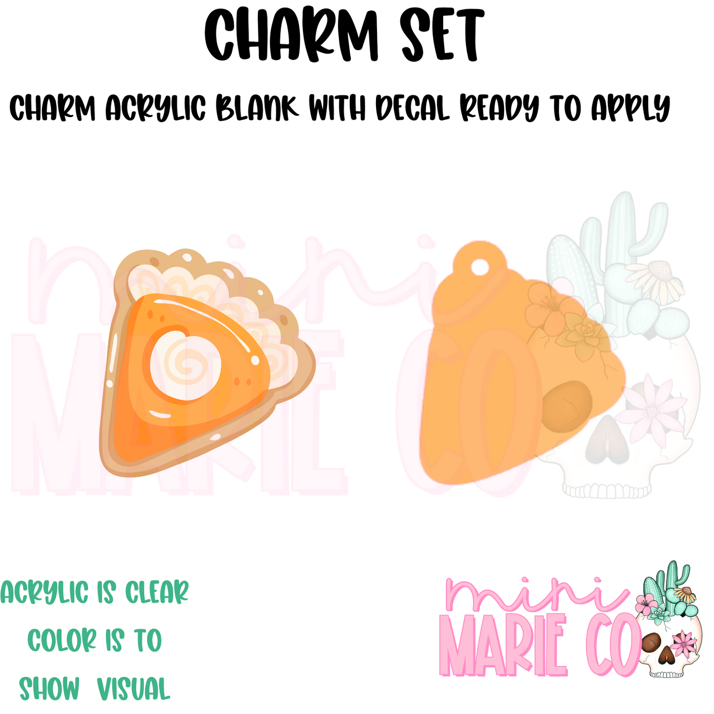 Pumpkin Pie Slice Charm/Decal
