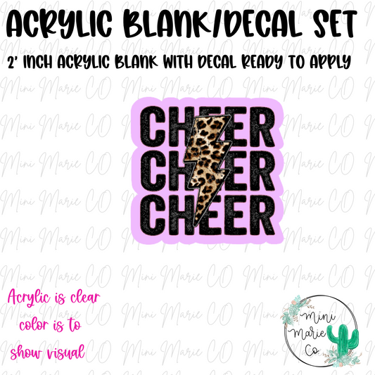 Cheer Cheer Cheer Acrylic Blank/Decal Set