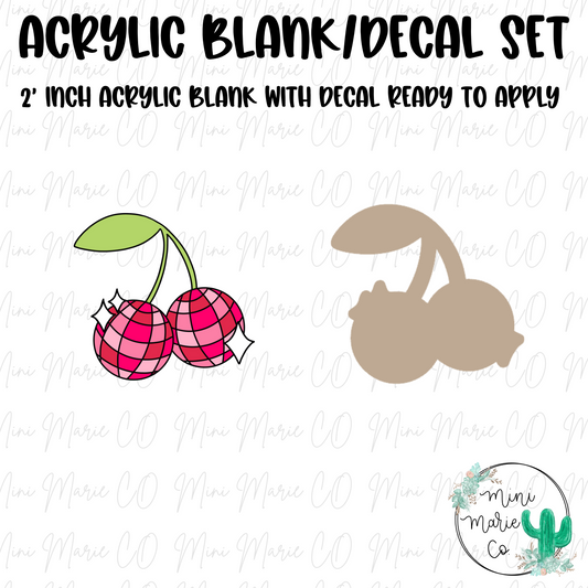 Cherry Disco Acrylic Blank/Decal Set