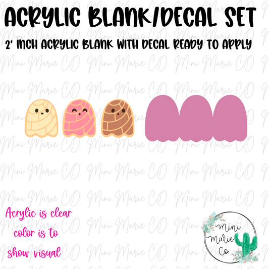 Concha Ghosts Acrylic Blank/Decal Set