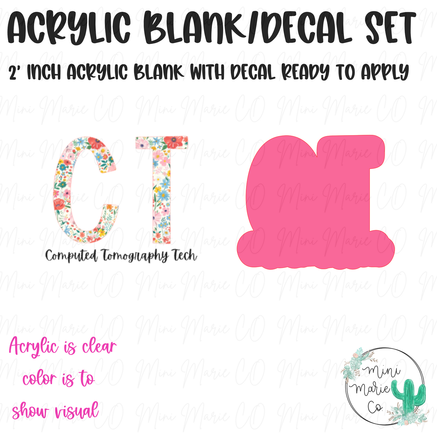 CT Floral Blank/Decal Set