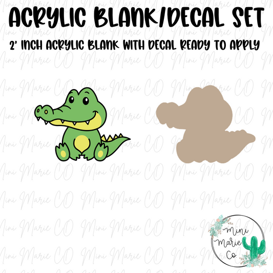 Crocodile Acrylic Blank/Decal Set