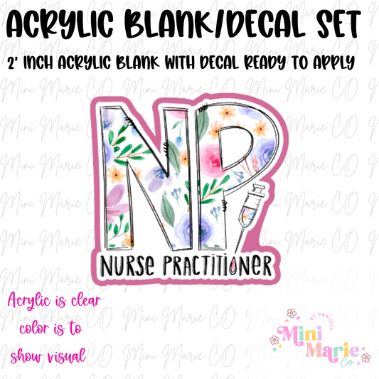 Floral NP Acrylic Blank/Decal Set