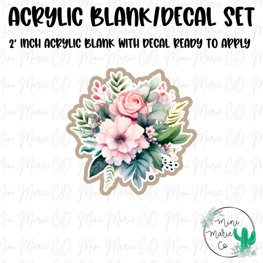 Flower Bouquet Acrylic Blank/Decal Set