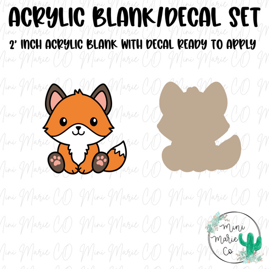 Baby Fox Acrylic Blank/Decal Set