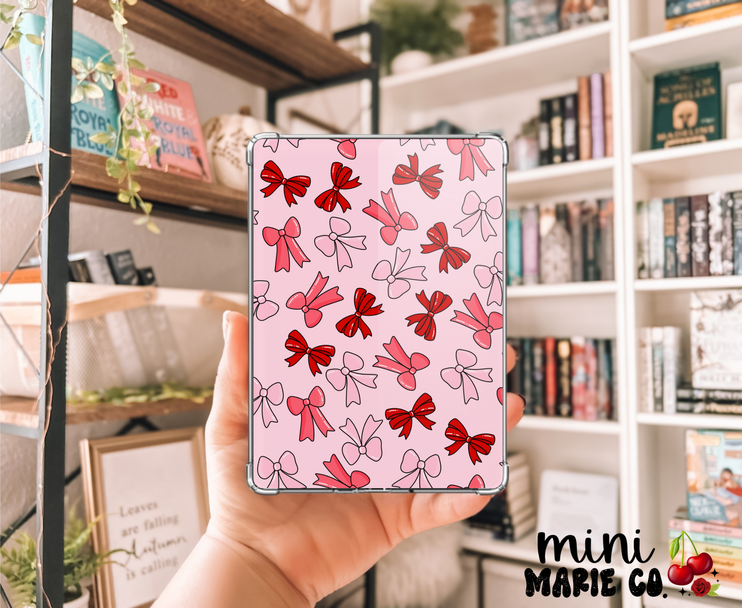 Red/Pink Bows Kindle Insert