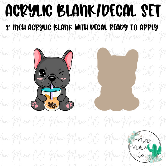 Boba French Bulldog Acrylic Blank/Decal Set