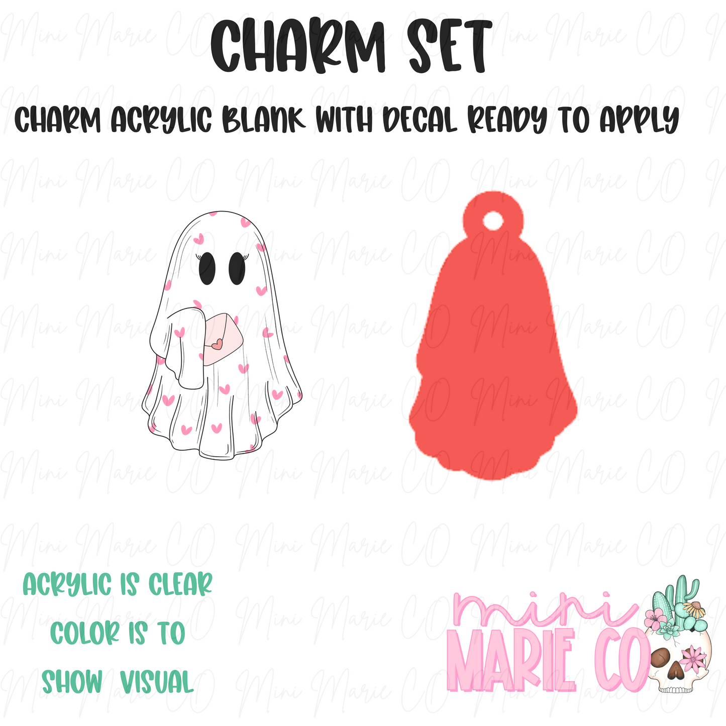 Vday Ghost Charm/Decal