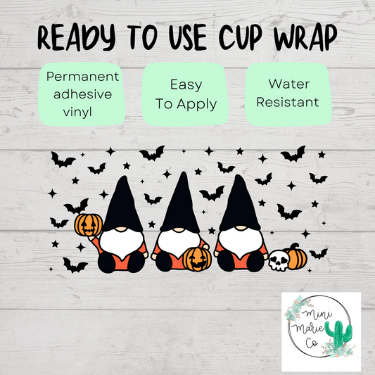 Halloween Gnomes 16oz Libbey Glass Wrap