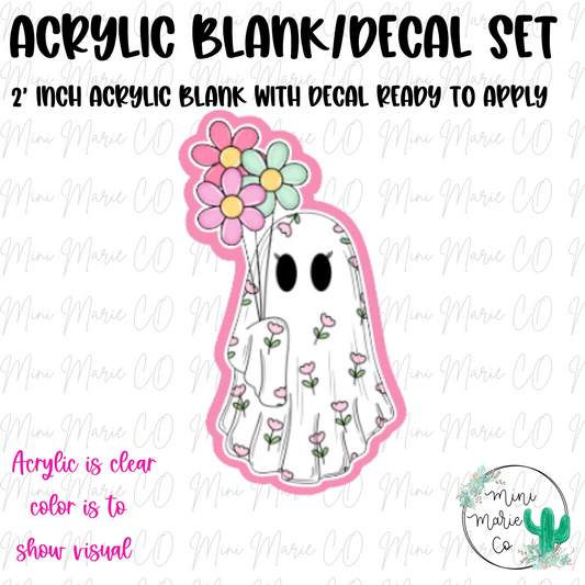 Spring Balloon Ghost Acrylic Blank/Decal Set