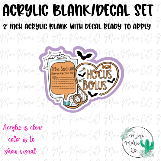 Hocus Bolus Acrylic Blank/Decal Set