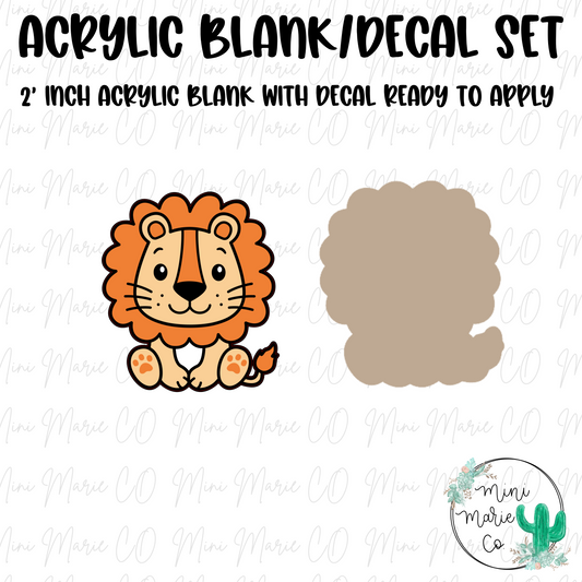 Lion Acrylic Blank/Decal Set