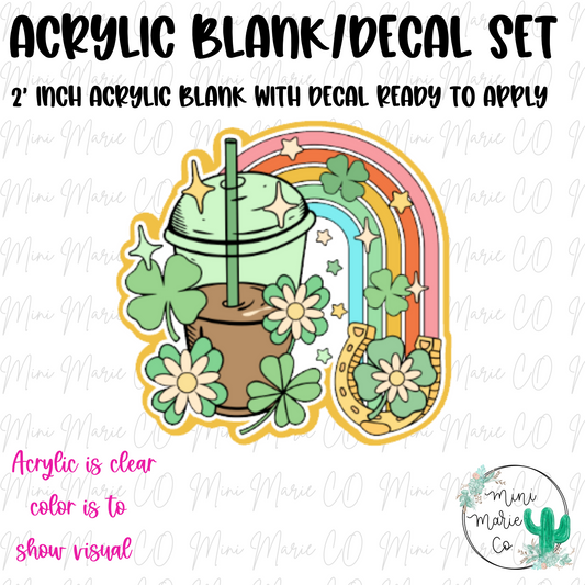 Lucky Coffee Acrylic Blank/Decal Set