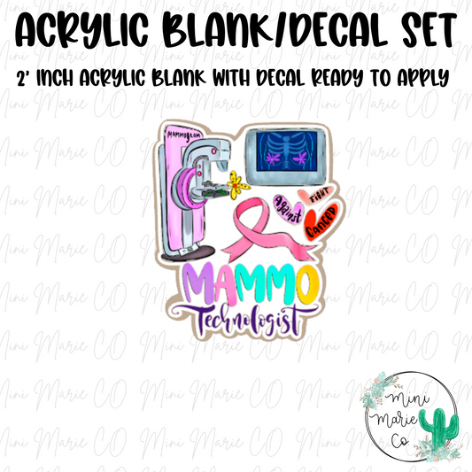 Mammo Tech Acrylic Blank/Decal Set