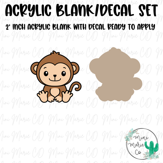 Monkey Acrylic Blank/Decal Set