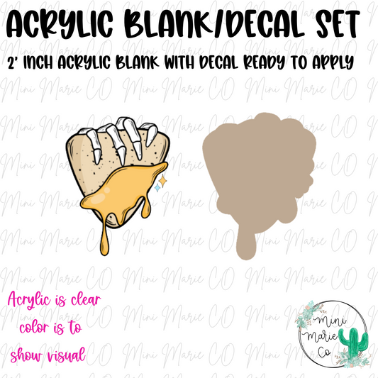Nacho Chip Acrylic Blank/Decal Set