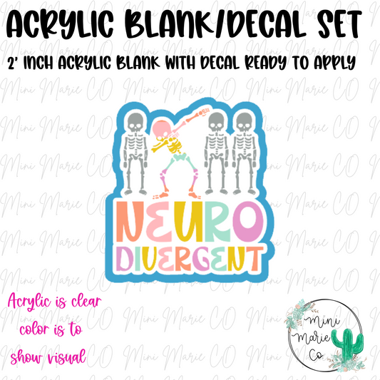 Neurodivergent Acrylic Blank/Decal Set