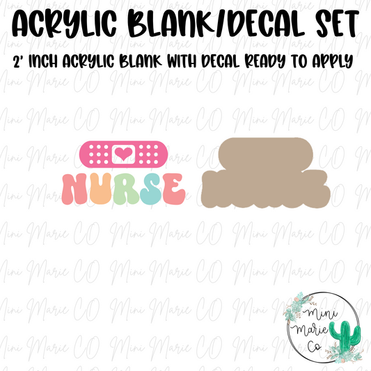 Nurse Colorful Acrylic Blank/Decal Set