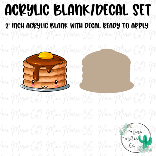 Pancake Acrylic Blank/Decal Set