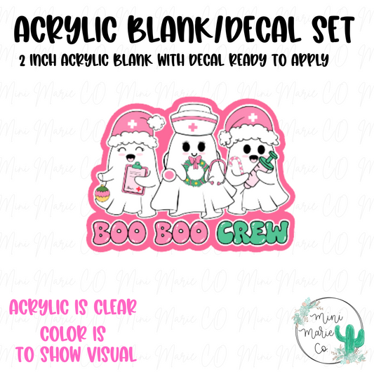 Boo Boo Crew Holiday Acrylic Blank/Decal Set