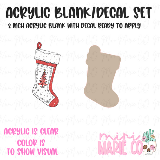 Christmas Stocking Blank/Decal Set