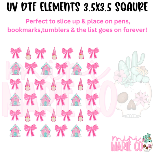 Gnomes Element Square UV DTF