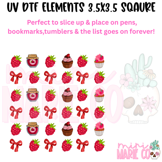 Raspberry Fun Element Square UV DTF